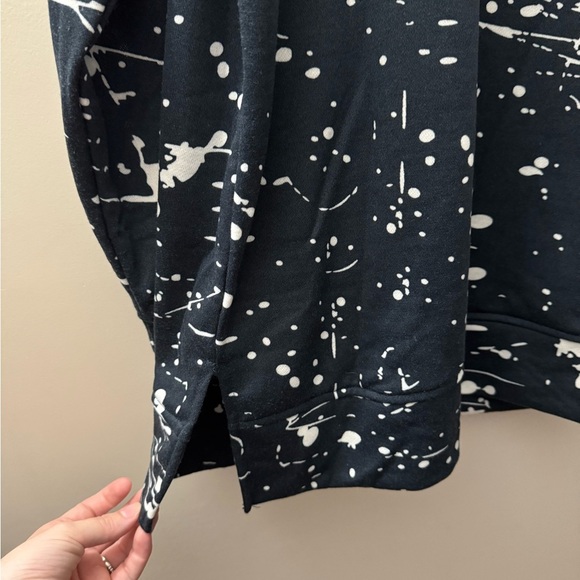 Navy and White Splatter Sweatshirt - Picture 2 of 3